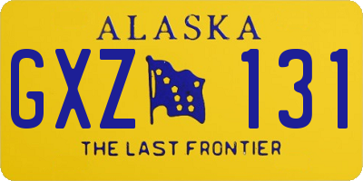 AK license plate GXZ131