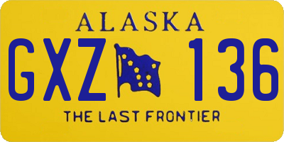 AK license plate GXZ136