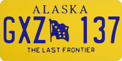 AK license plate GXZ137