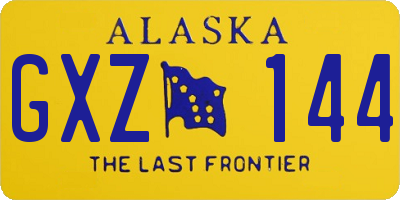 AK license plate GXZ144