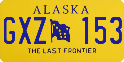 AK license plate GXZ153