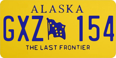 AK license plate GXZ154