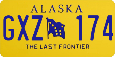 AK license plate GXZ174