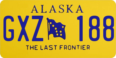 AK license plate GXZ188