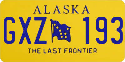 AK license plate GXZ193
