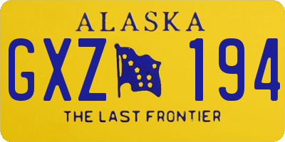 AK license plate GXZ194