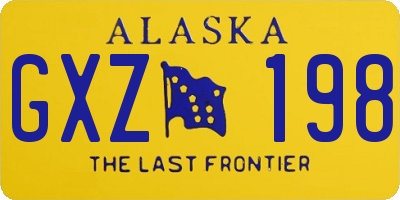 AK license plate GXZ198