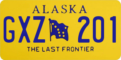 AK license plate GXZ201