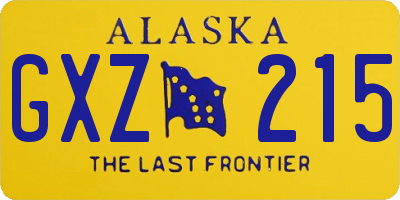 AK license plate GXZ215