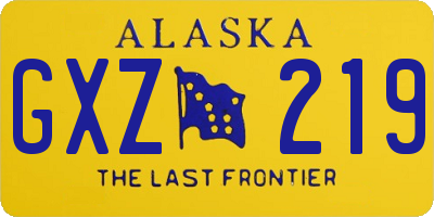 AK license plate GXZ219