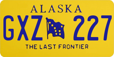 AK license plate GXZ227