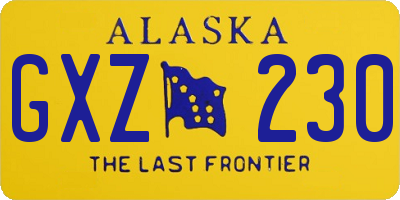 AK license plate GXZ230