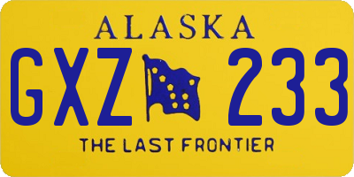 AK license plate GXZ233