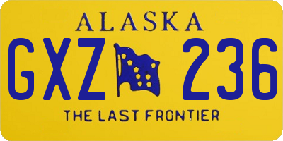 AK license plate GXZ236