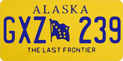 AK license plate GXZ239