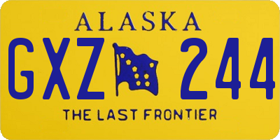 AK license plate GXZ244