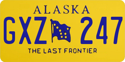 AK license plate GXZ247