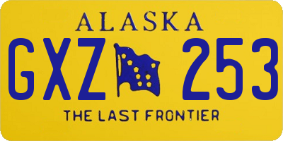 AK license plate GXZ253