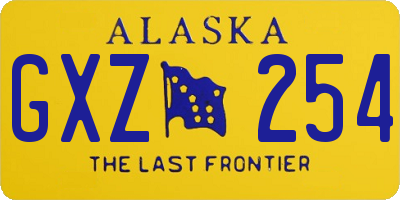 AK license plate GXZ254