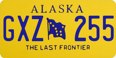 AK license plate GXZ255