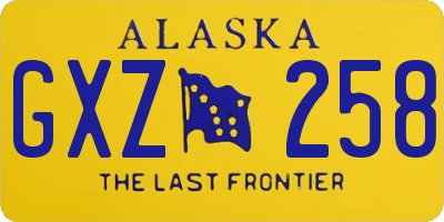 AK license plate GXZ258