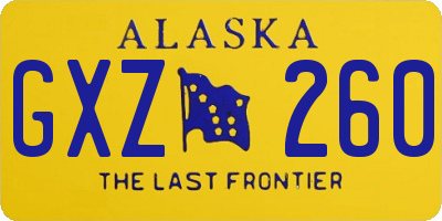 AK license plate GXZ260