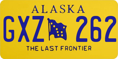 AK license plate GXZ262