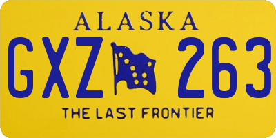 AK license plate GXZ263