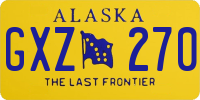 AK license plate GXZ270