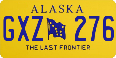AK license plate GXZ276