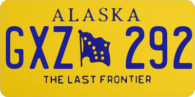 AK license plate GXZ292