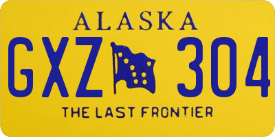 AK license plate GXZ304