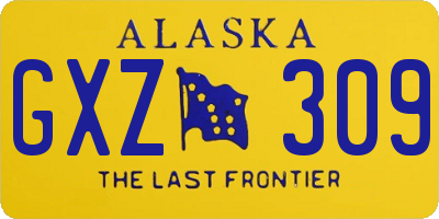 AK license plate GXZ309