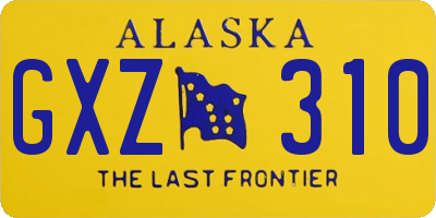 AK license plate GXZ310