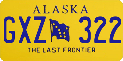 AK license plate GXZ322