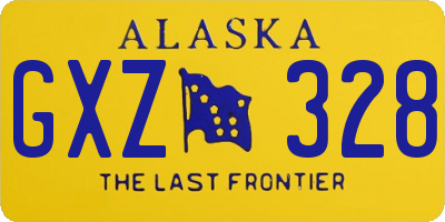 AK license plate GXZ328