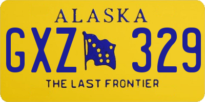 AK license plate GXZ329