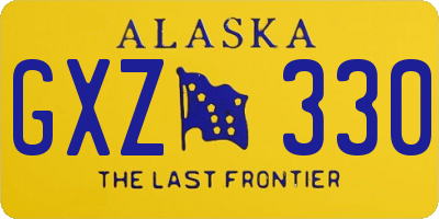 AK license plate GXZ330