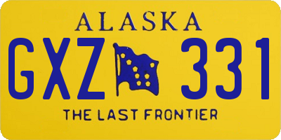 AK license plate GXZ331
