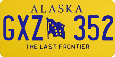 AK license plate GXZ352