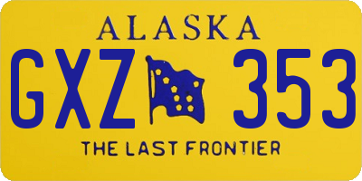 AK license plate GXZ353