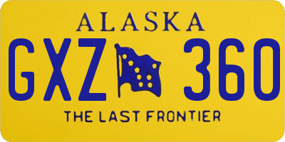 AK license plate GXZ360
