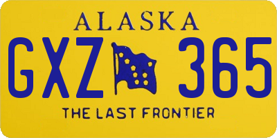 AK license plate GXZ365