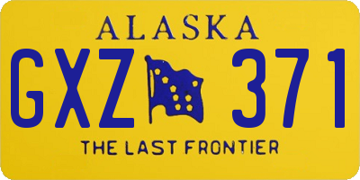 AK license plate GXZ371