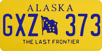 AK license plate GXZ373