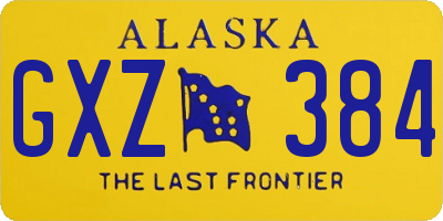 AK license plate GXZ384