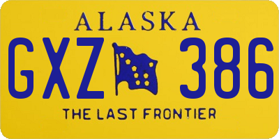 AK license plate GXZ386