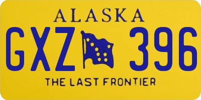 AK license plate GXZ396