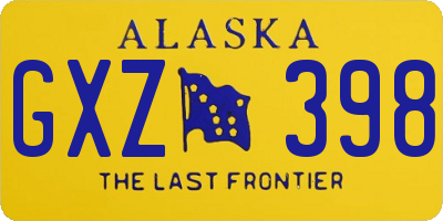 AK license plate GXZ398