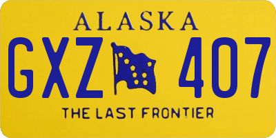 AK license plate GXZ407